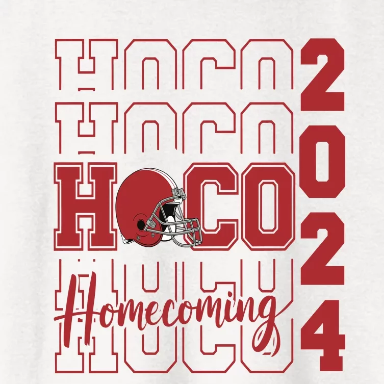 Hoco 2024 Football Homecoming Team Supporter Women's Crop Top Tee