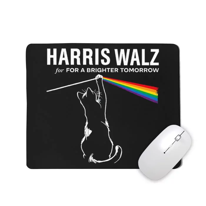 Harriswaltz 24 For A Brighter Tomorrow Funny Cat Rock Music Mousepad