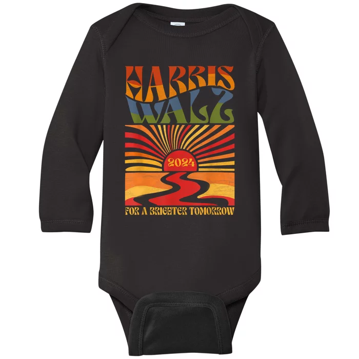 Harriswaltz 2024 For A Brighter Tomorrow Boho Aesthetic Baby Long Sleeve Bodysuit