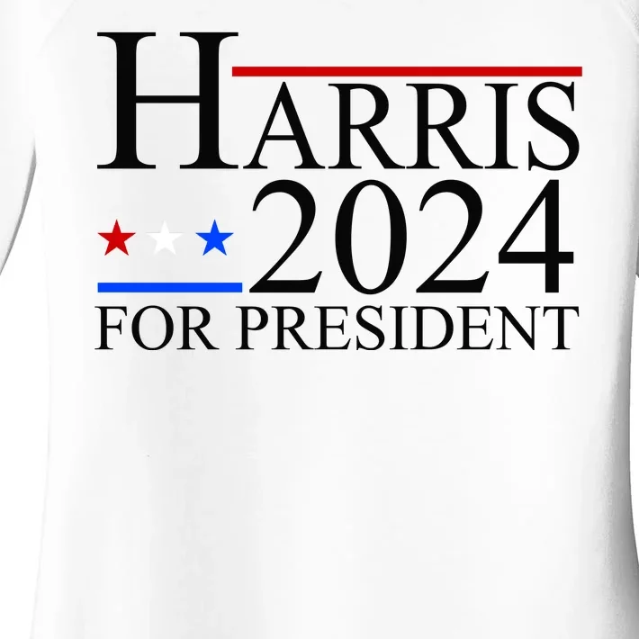 Harris 2024 For President Eleciton Women's Perfect Tri Tunic Long Sleeve Shirt