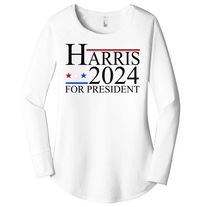 Harris 2024 For President Eleciton Women's Perfect Tri Tunic Long Sleeve Shirt