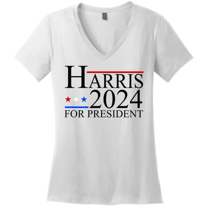 Harris 2024 For President Eleciton Women's V-Neck T-Shirt