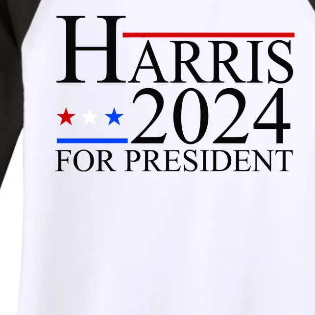 Harris 2024 For President Eleciton Women's Tri-Blend 3/4-Sleeve Raglan Shirt