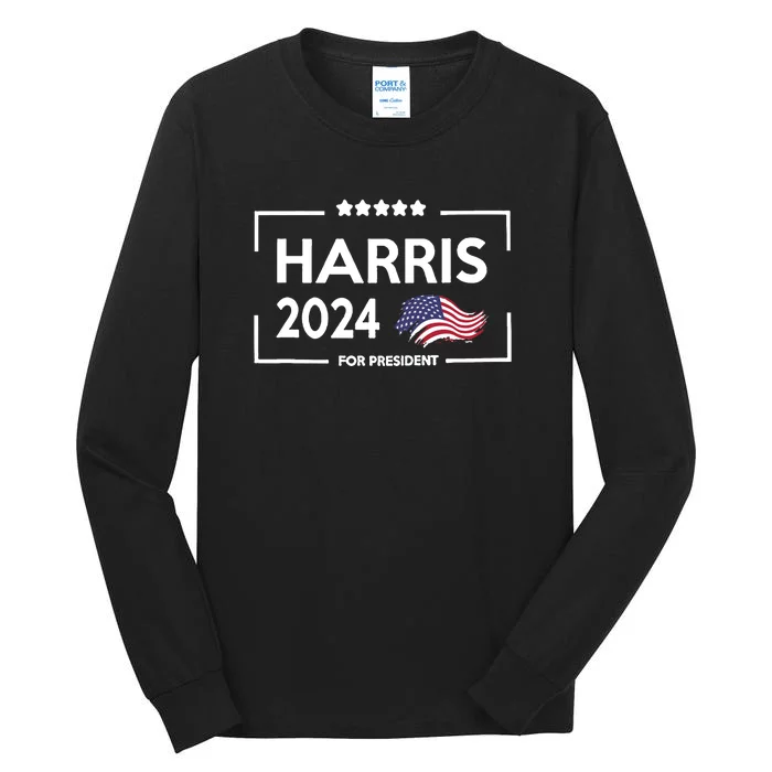 Harris 2024 Flag America Tall Long Sleeve T-Shirt