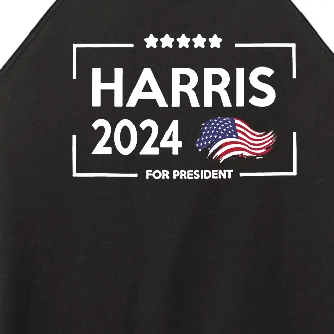 Harris 2024 Flag America Women’s Perfect Tri Rocker Tank