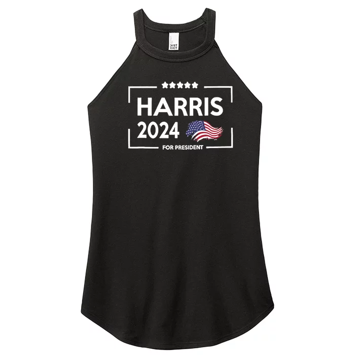 Harris 2024 Flag America Women’s Perfect Tri Rocker Tank