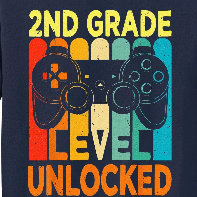 Hello 2nd Grade Level Unlocked Video Game Back To School Tall Sweatshirt