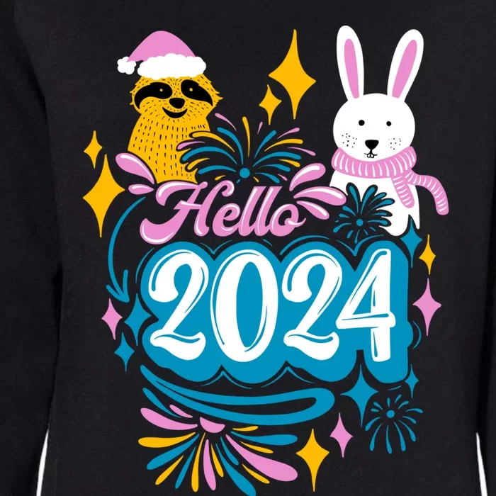 Hello 2024 Gift Womens California Wash Sweatshirt