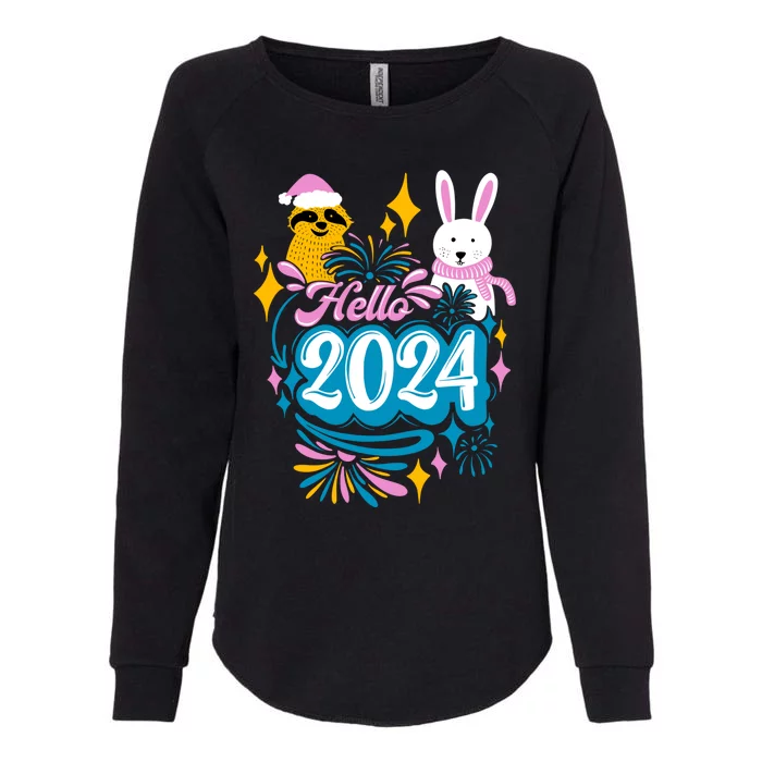 Hello 2024 Gift Womens California Wash Sweatshirt