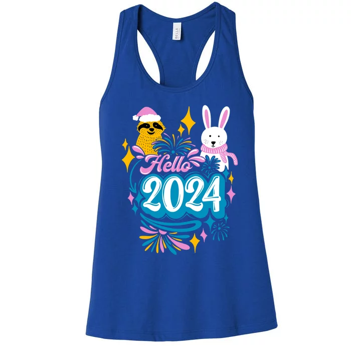 Hello 2024 Gift Women's Racerback Tank