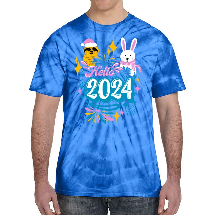 Hello 2024 Gift Tie-Dye T-Shirt