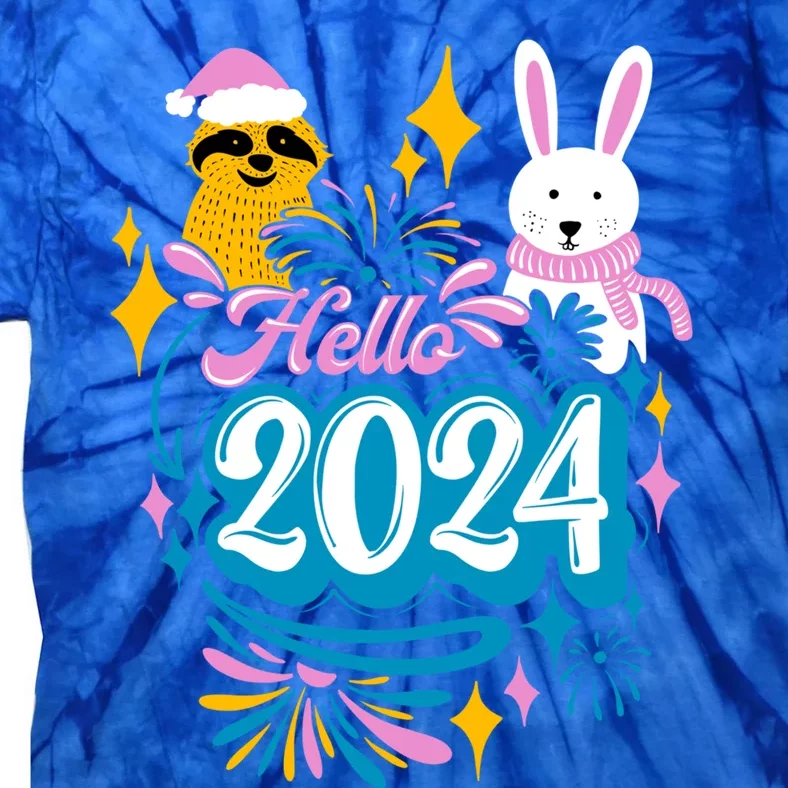 Hello 2024 Gift Tie-Dye T-Shirt