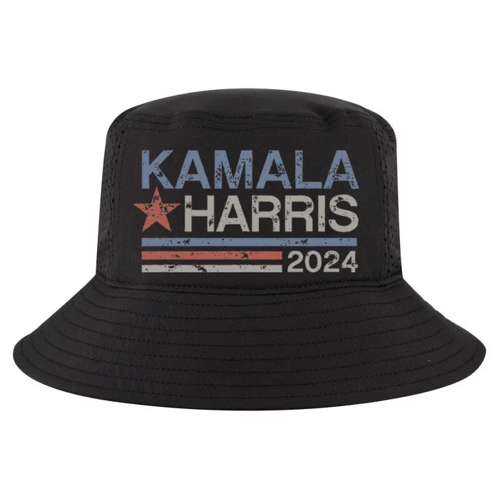 Harris 2024 Grunge Retro Stripes Vintage Kamala Harris 2024 Cool Comfort Performance Bucket Hat