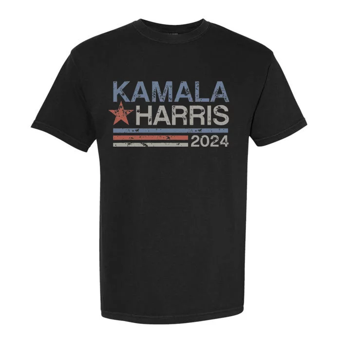 Harris 2024 Grunge Retro Stripes Vintage Kamala Harris 2024 Garment-Dyed Heavyweight T-Shirt