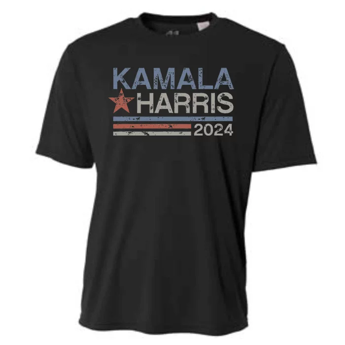 Harris 2024 Grunge Retro Stripes Vintage Kamala Harris 2024 Cooling Performance Crew T-Shirt