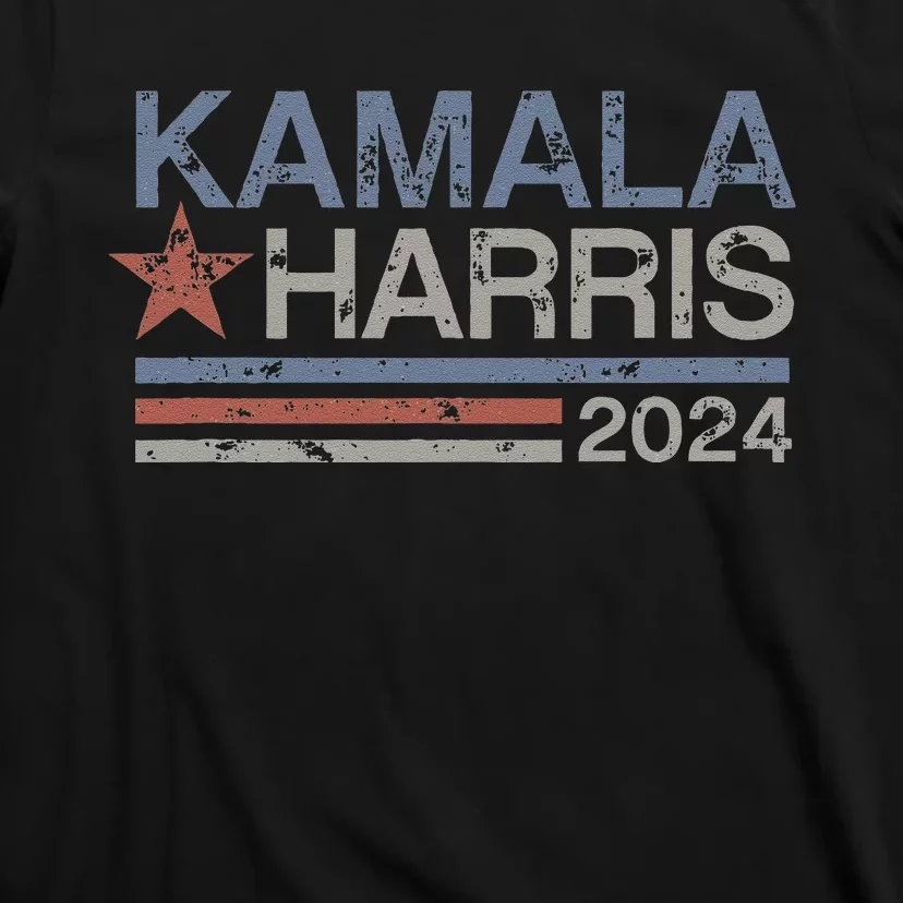 Harris 2024 Grunge Retro Stripes Vintage Kamala Harris 2024 T-Shirt