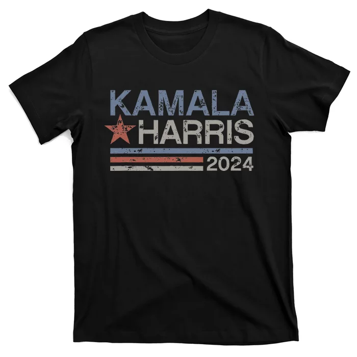 Harris 2024 Grunge Retro Stripes Vintage Kamala Harris 2024 T-Shirt