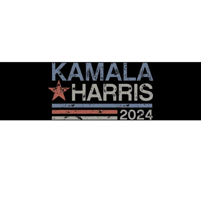 Harris 2024 Grunge Retro Stripes Vintage Kamala Harris 2024 Bumper Sticker