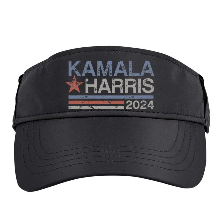 Harris 2024 Grunge Retro Stripes Vintage Kamala Harris 2024 Adult Drive Performance Visor