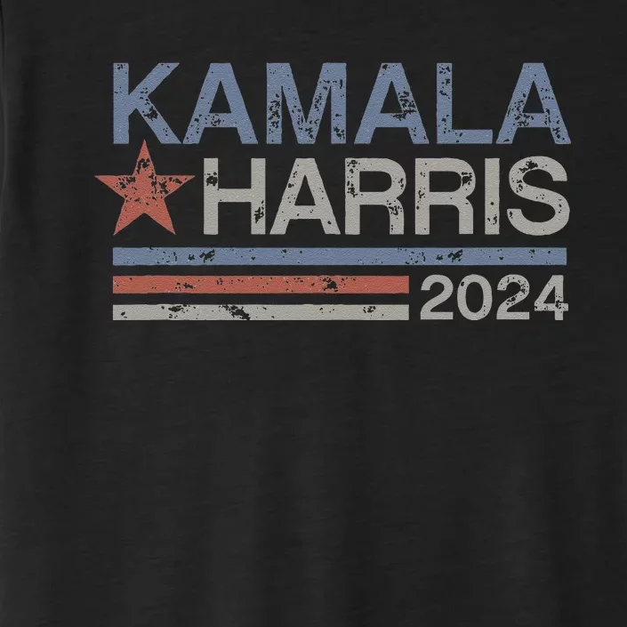 Harris 2024 Grunge Retro Stripes Vintage Kamala Harris 2024 ChromaSoft Performance T-Shirt