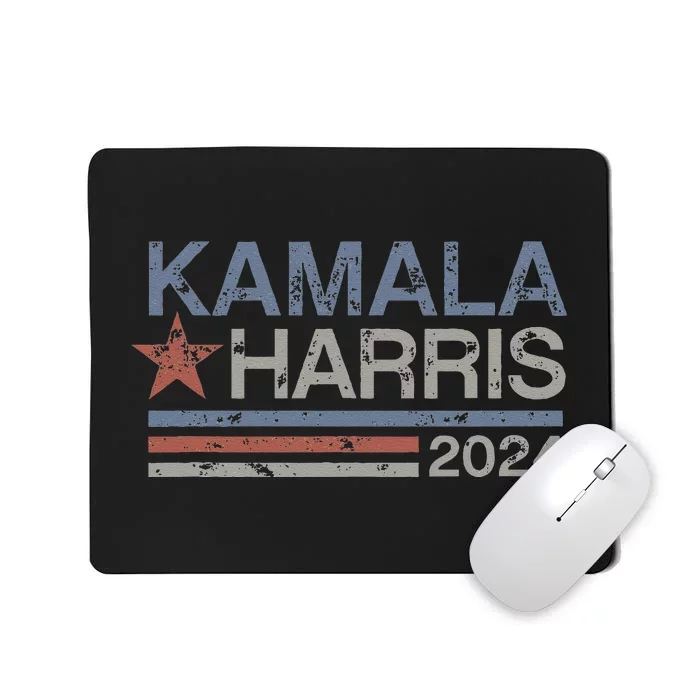 Harris 2024 Grunge Retro Stripes Vintage Kamala Harris 2024 Mousepad