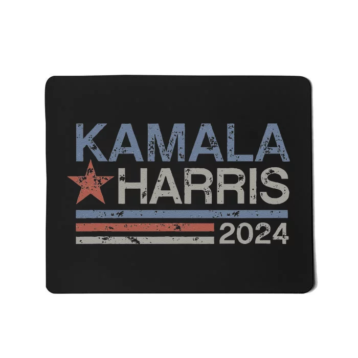 Harris 2024 Grunge Retro Stripes Vintage Kamala Harris 2024 Mousepad