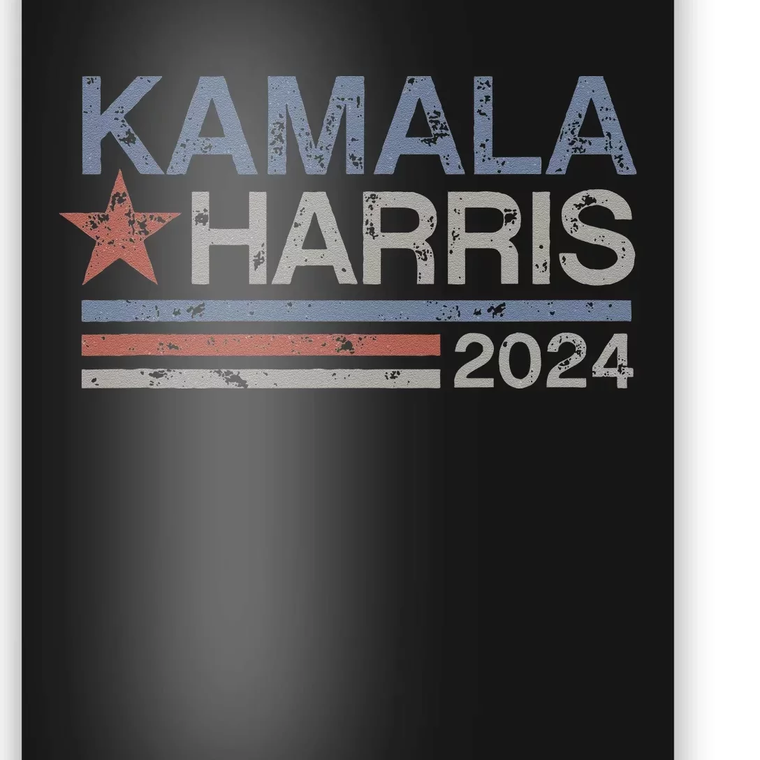 Harris 2024 Grunge Retro Stripes Vintage Kamala Harris 2024 Poster