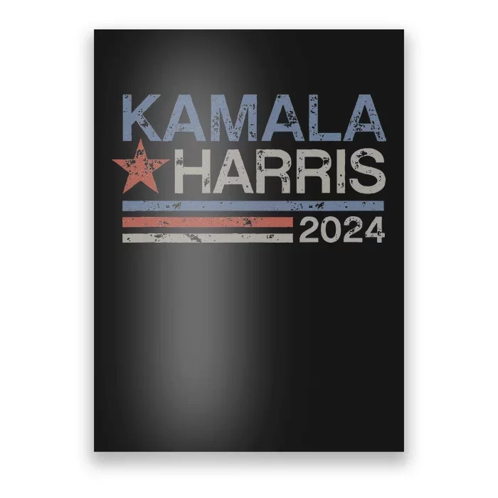 Harris 2024 Grunge Retro Stripes Vintage Kamala Harris 2024 Poster