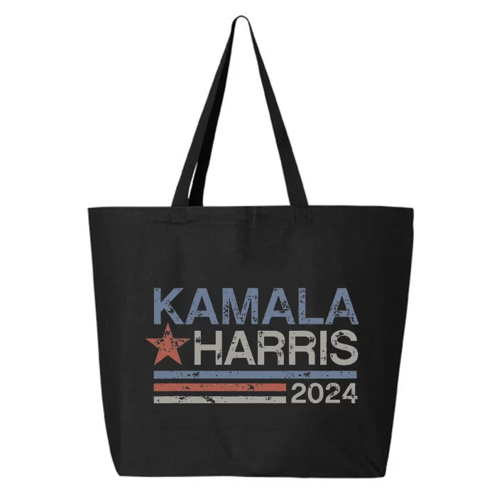 Harris 2024 Grunge Retro Stripes Vintage Kamala Harris 2024 25L Jumbo Tote