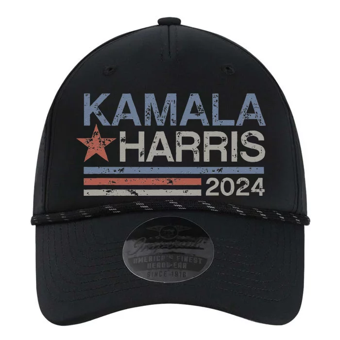 Harris 2024 Grunge Retro Stripes Vintage Kamala Harris 2024 Performance The Dyno Cap