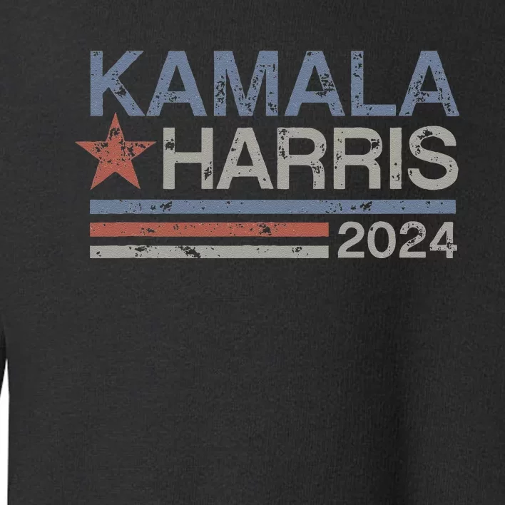 Harris 2024 Grunge Retro Stripes Vintage Kamala Harris 2024 Toddler Sweatshirt