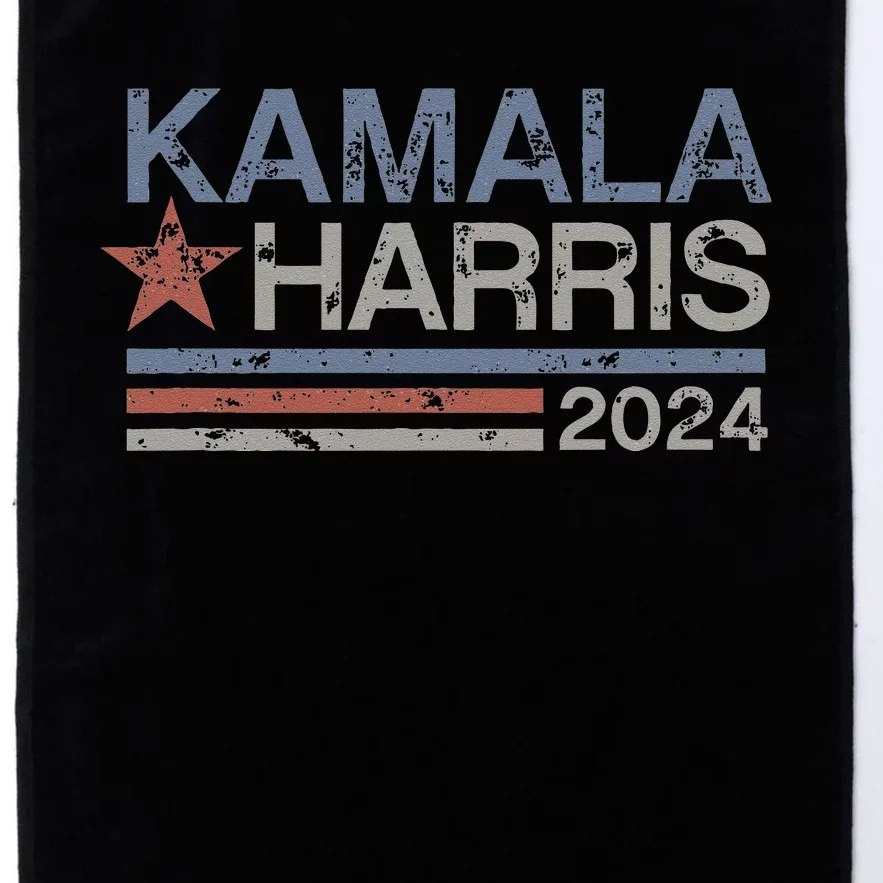 Harris 2024 Grunge Retro Stripes Vintage Kamala Harris 2024 Platinum Collection Golf Towel