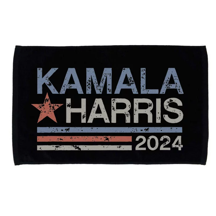 Harris 2024 Grunge Retro Stripes Vintage Kamala Harris 2024 Microfiber Hand Towel