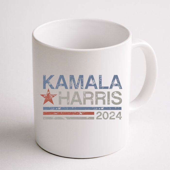 Harris 2024 Grunge Retro Stripes Vintage Kamala Harris 2024 Front & Back Coffee Mug