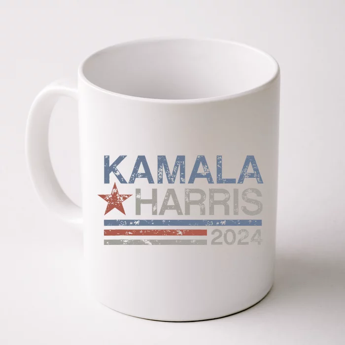 Harris 2024 Grunge Retro Stripes Vintage Kamala Harris 2024 Front & Back Coffee Mug