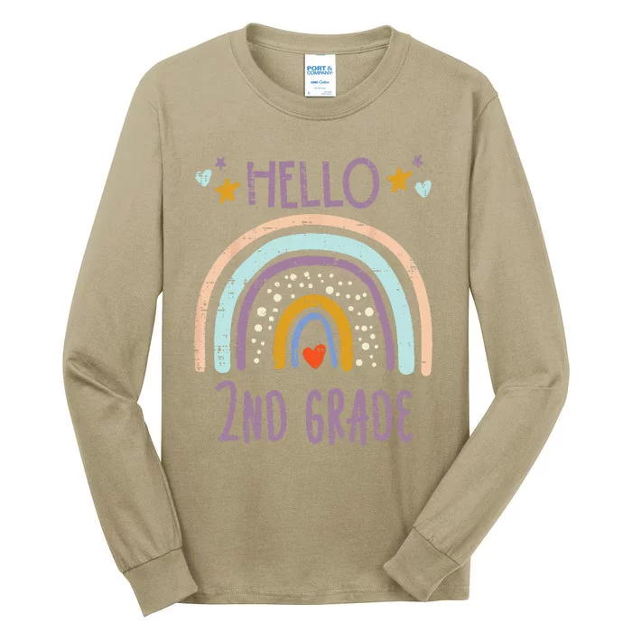 Hello 2nd Grade Second First Day Of School Teacher Tall Long Sleeve T-Shirt