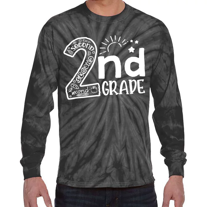 Hello 2nd Grade Teachers Boy And Team Second Grade Tie-Dye Long Sleeve Shirt