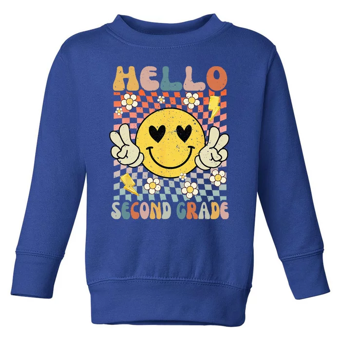 Hello 2nd Grade Back To School Second Grade Teacher Toddler Sweatshirt