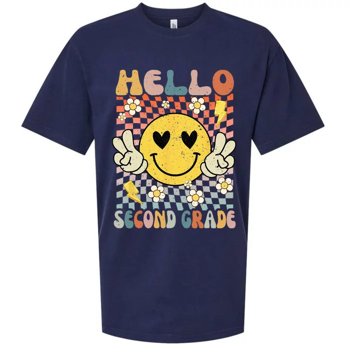 Hello 2nd Grade Back To School Second Grade Teacher Sueded Cloud Jersey T-Shirt