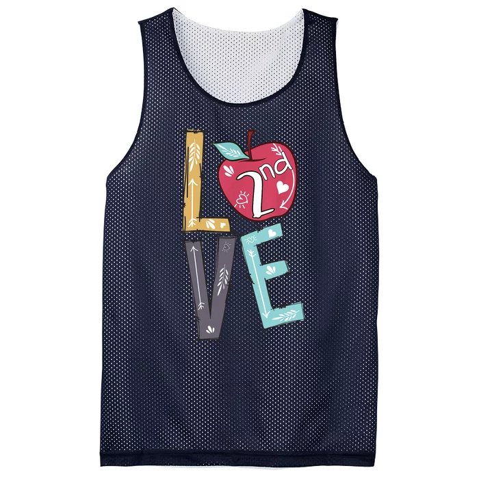 Hello 2nd grade Teacher Love Back To School Gifts Mesh Reversible Basketball Jersey Tank