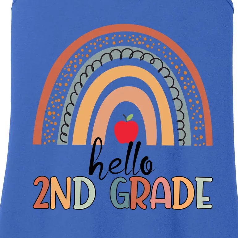 Hello 2Nd Grade Teacher Rainbow Team Second Grade Teacher Great Gift Ladies Essential Tank