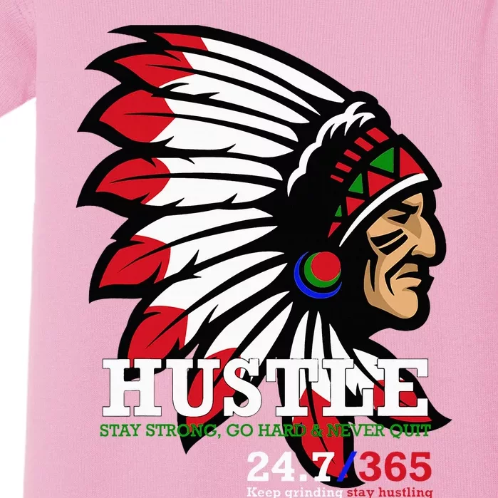 Hustle 247 Gang Clothing Native American Baby Bodysuit