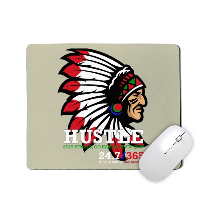 Hustle 247 Gang Clothing Native American Mousepad