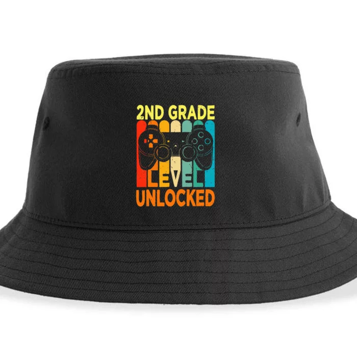 Hello 2nd Grade Level Unlocked Video Game Sustainable Bucket Hat