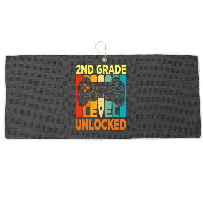 Hello 2nd Grade Level Unlocked Video Game Large Microfiber Waffle Golf Towel