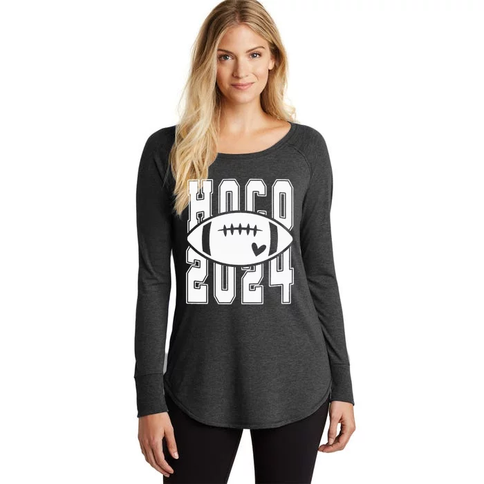 Hoco 2024 Homecoming Funny Football Women's Perfect Tri Tunic Long Sleeve Shirt