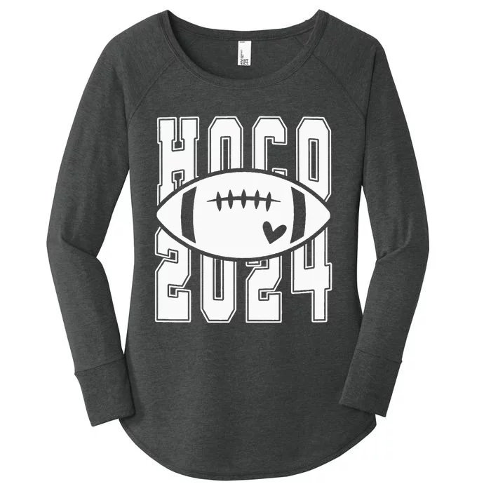 Hoco 2024 Homecoming Funny Football Women's Perfect Tri Tunic Long Sleeve Shirt