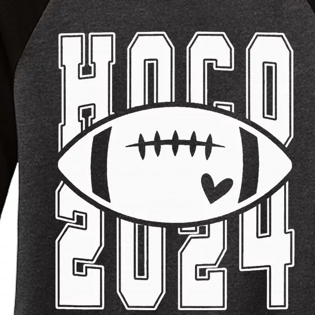 Hoco 2024 Homecoming Funny Football Women's Tri-Blend 3/4-Sleeve Raglan Shirt