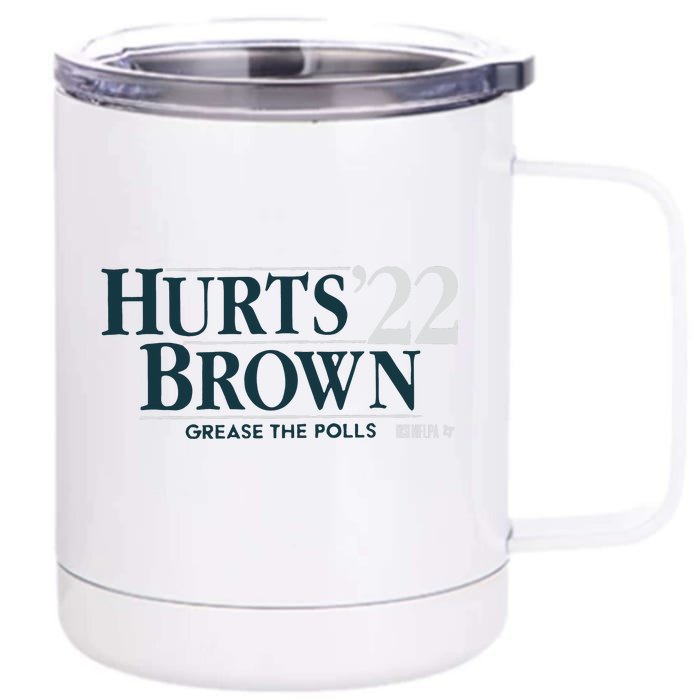 Hurtsbrown ’22 Jalen Hurts Front & Back 12oz Stainless Steel Tumbler Cup