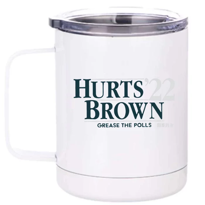 Hurtsbrown ’22 Jalen Hurts Front & Back 12oz Stainless Steel Tumbler Cup